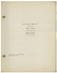 Moe Howard's 32pp. Script Dated April 1937 for The Three Stooges Film ''Cash and Carry'', With Different Working Title -- Annotations in Moe's Hand & 2 Additional Pages of Script Changes -- Very Good